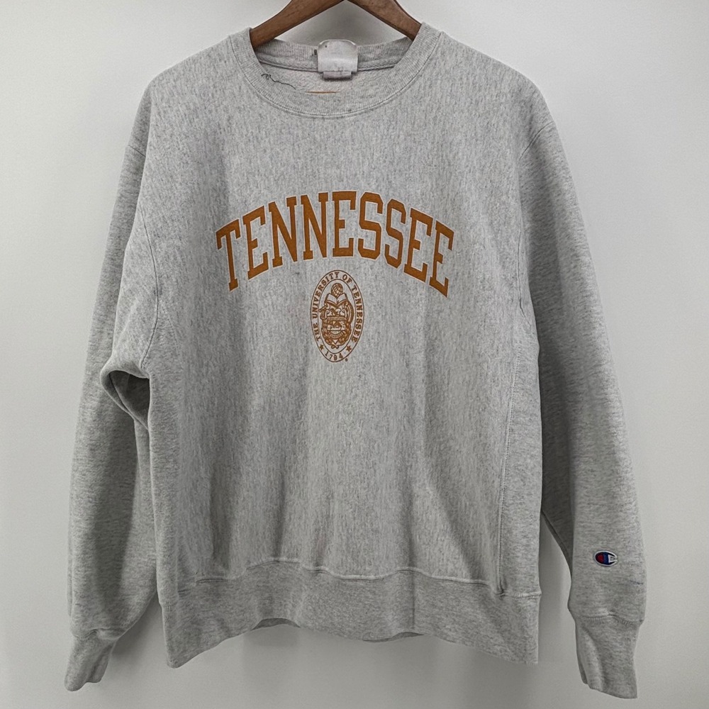 VTG University Of Tennessee Champion Reverse Weave Crewneck Sweatshirt Men Large